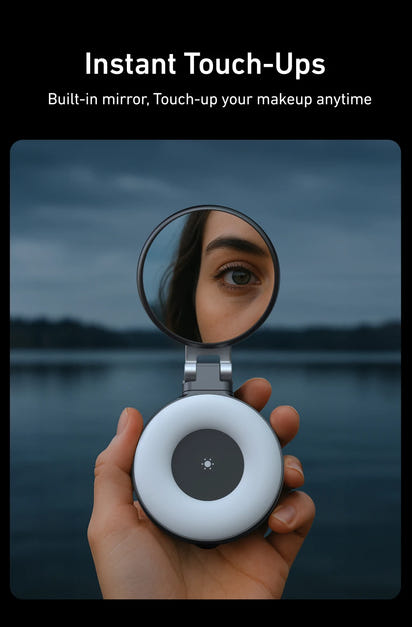 TELESIN Smartphone Magnetic Fill Light Mini Selfie Light 3 Modes Adjustable Brightness for Iphone XIAOMI HUAWEI SAMSUNG Phone