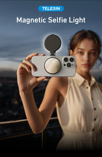 TELESIN Smartphone Magnetic Fill Light Mini Selfie Light 3 Modes Adjustable Brightness for Iphone XIAOMI HUAWEI SAMSUNG Phone