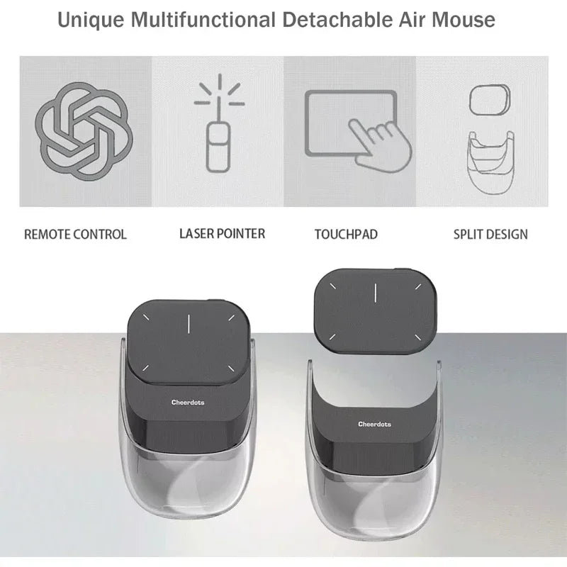 Cheerdots2 Bluetooth Detachable AI Air Mouse Wireless Split AI-Recording Mouse