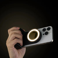 Magnetic Smartphone Handle Grip with Detachable 30M Bluetooth Remote with Fill Light Anti-shake Selfie Handle Photo Bracket